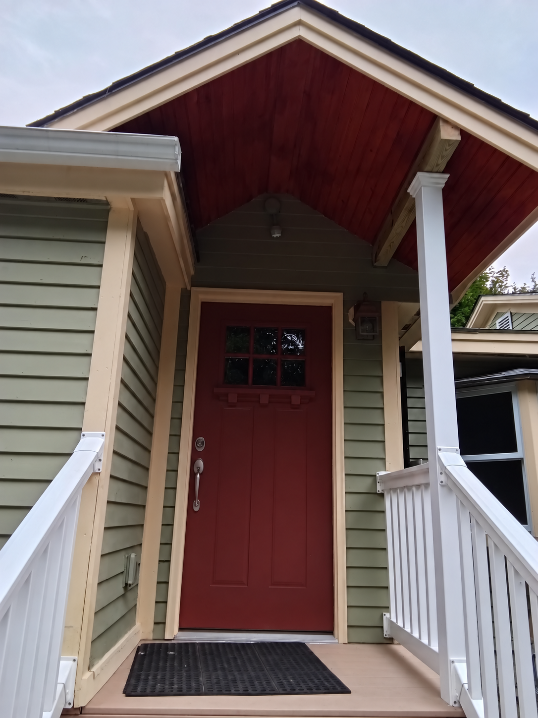 Front Entry, Porch Roof & Door Transformation in Troy, NH