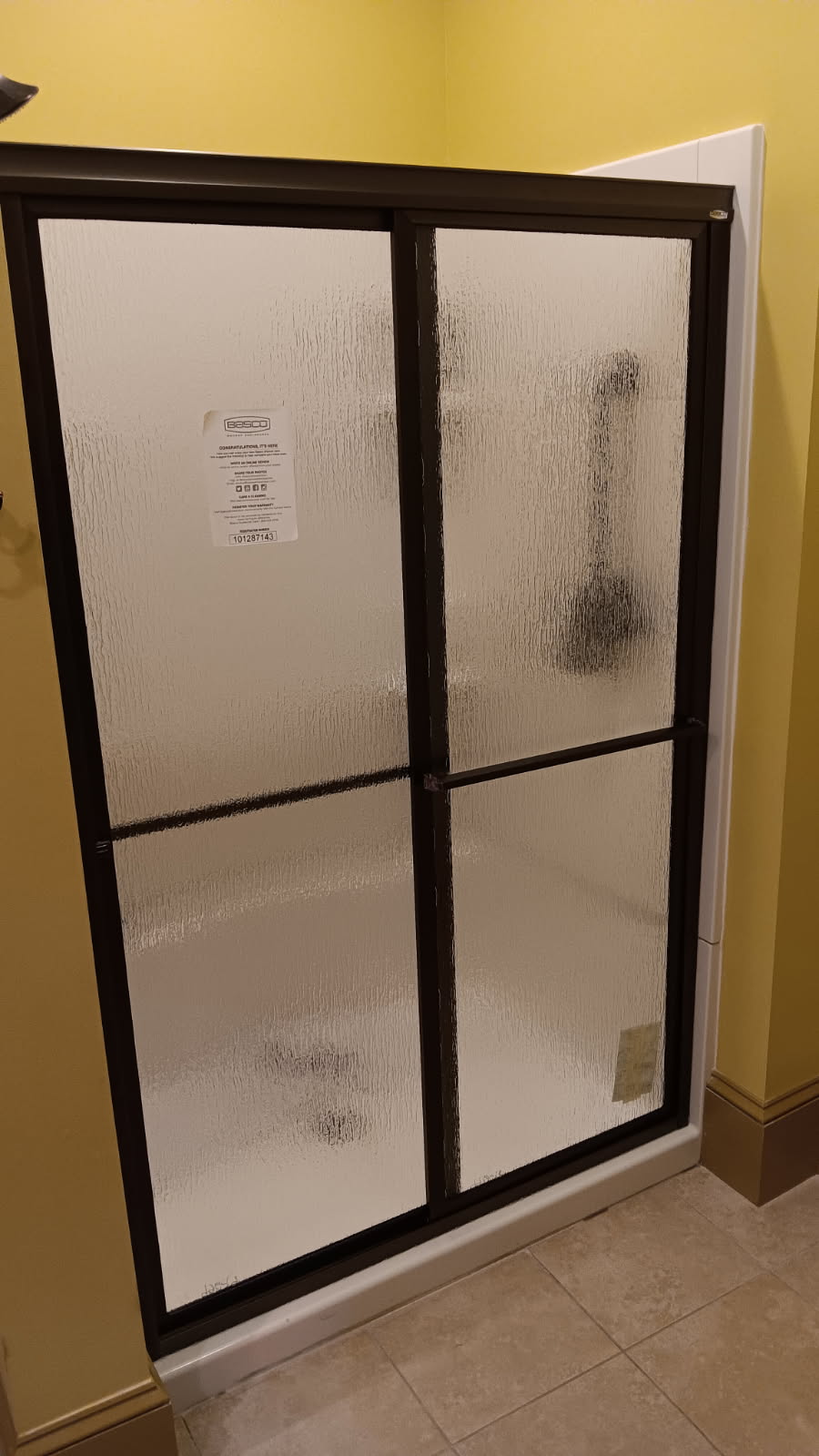 Shower Door Installation for a Bowed Opening in West Chesterfield, NH